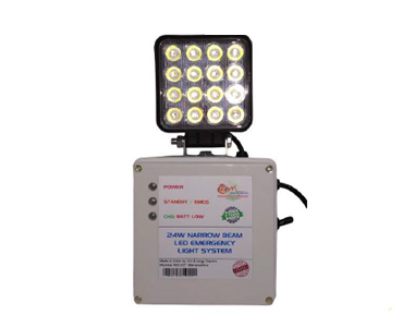 1X24 Watt Industrial Emergency Lighting System - 2Hrs, 4 Hrs & 8 Hrs Backup Version