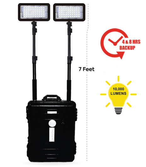 100 Watt Remote Area Lighting System With 4 & 8 Hours Backup