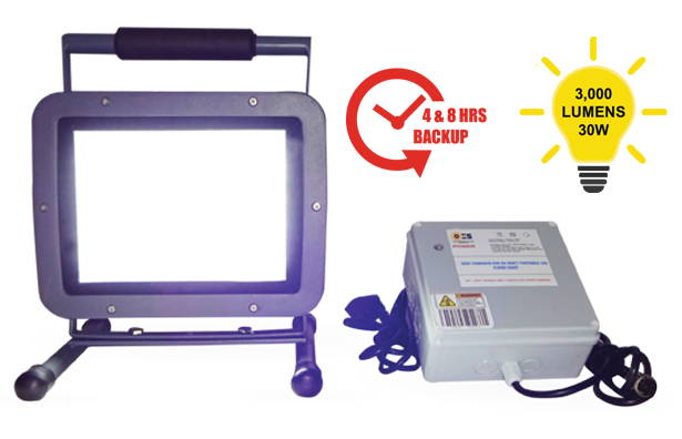 30 Watt Portable Rechargeable Led Flood Light 4 Hrs & 8 Hrs Model