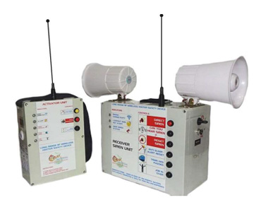 Long Range RF Wireless Hooter Safety Device (3 Km Range) With , AND Red / Green Signalling System