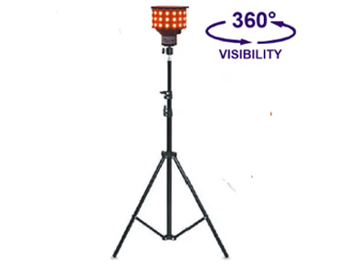 Rechargeable Red Led Obstruction Indication Light (Option - Magnet / Tripod Mount)